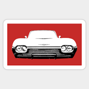 Ford Thunderbird 1962 American classic car monoblock black/white Sticker